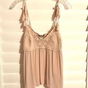 AMERICAN RAG pink knit tank top